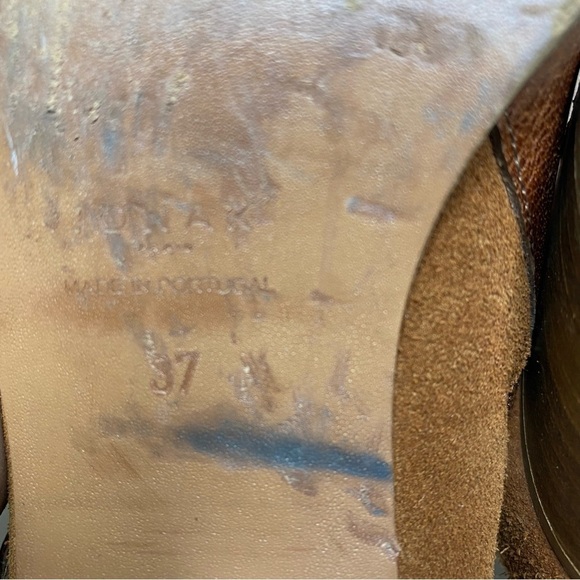 Jonak Leather Suede Ankle Heeled Boots Brown 37 - Picture 7 of 8